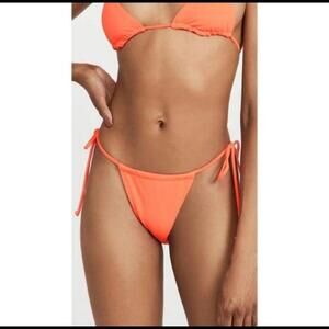 New good american tie bikini bottom